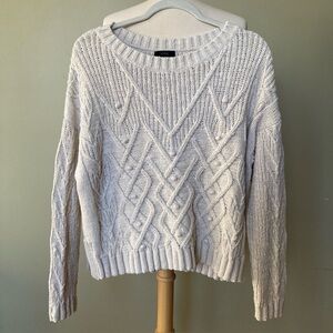 J CREW Cotton Blend Cable Knit Sweater